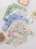 Long Sleeve Baby Bib Children's Feeding Eating Coverall Clothing Apron Waterproof Smock 100% Polyester Eco-Friendly