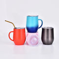 12oz 360ml Kids Insulated Water Cups Stainless Steel Milk Juice Tumblers Mugs With Handle