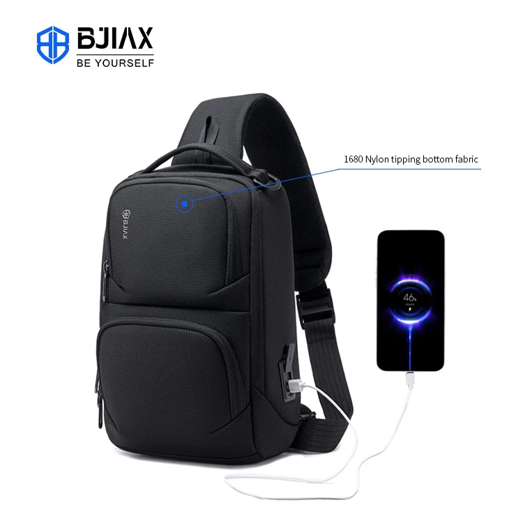 Leisure Flex Custom Logo Waterproof Nylon Fashion Crossbody Sling Bag