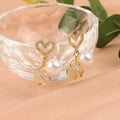 New alloy love Pearl Earrings Simple Fashion Temperament Earrings Women