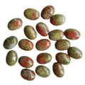 HZ 10*14mm Oval Smooth Gem Stone Unakite Cabochons Crafts
