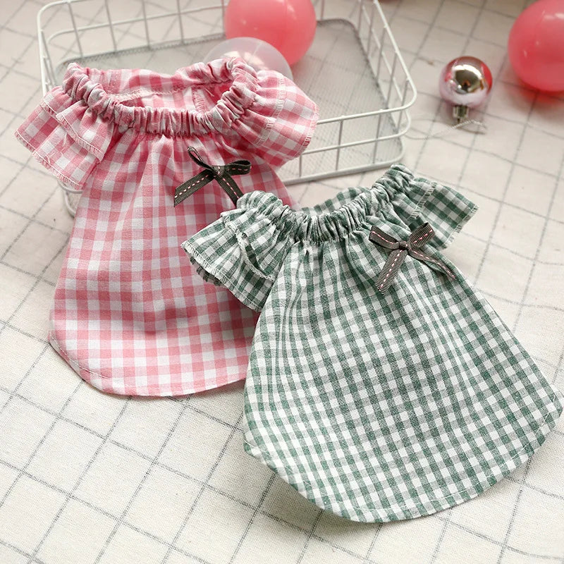 Wholesale Cute Fashion Plaid Dog Shirt
