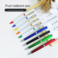Custom White Ballpoint Pens Sports Pen Body Full Color UV Printed Promotions Personalized Logo 1.0mm Writing Width Made Plastic
