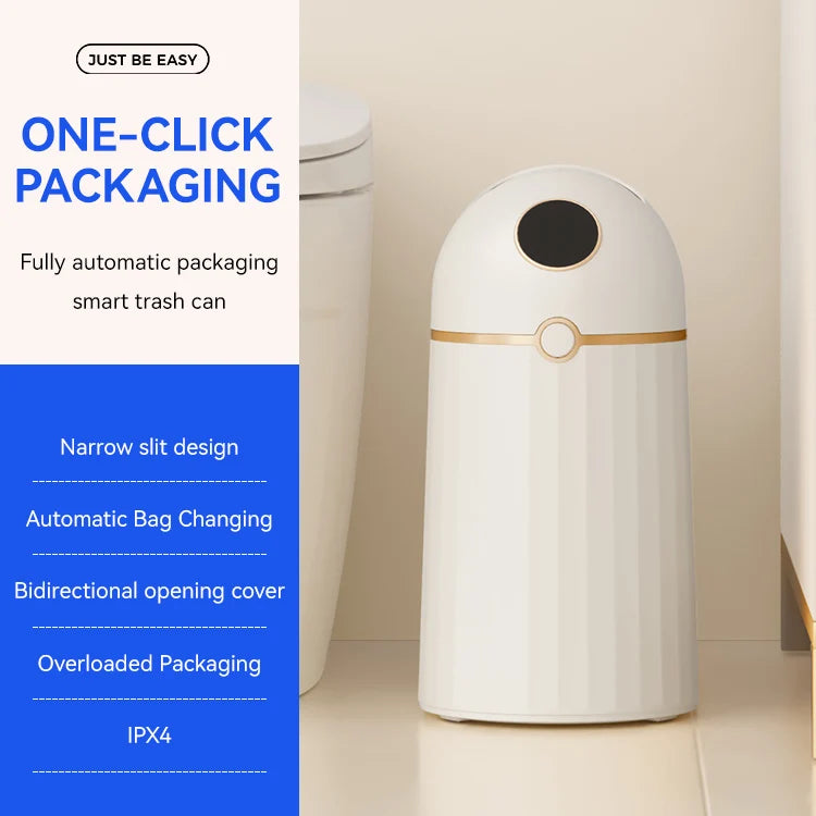 10L Automatic Packing Auto Change Bag Heavy Duty Tear-Resistant Leak-Proof Disposable Bin Liners for Kitchen Bathroom Office