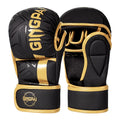 GINGPAI Professional Half-Finger Leather Gloves for MMA Thickened Sanda Karate Muay Thai Training for Men Women for Boxing