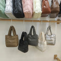 New Quilted Puffy Coat Bags Female Small Tote Bag Puffer Design Cotton Down Lady Handbags Puffy Bag Women
