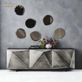 Modern Design Marble and Solid Wood Stainless Steel Sideboard TV Cabinet for Home Bar and Living Room