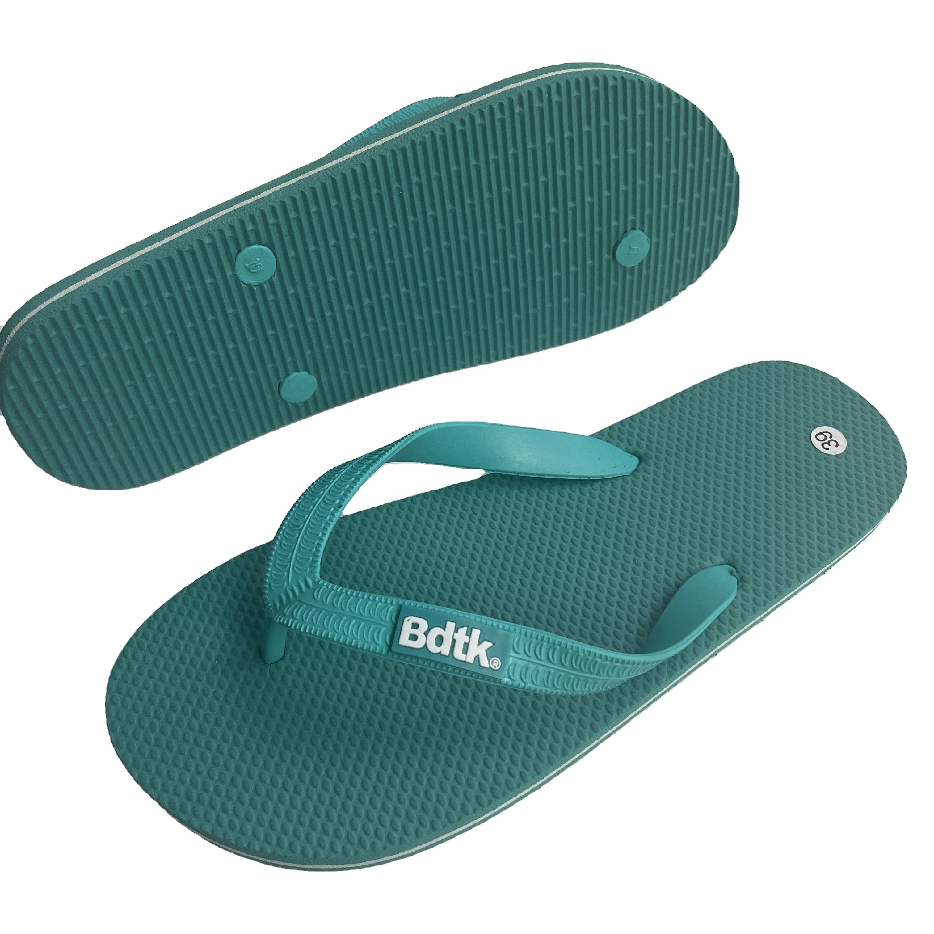 Recycled Eco Friendly Breathable Anti-Slip Printed PVC Upper Hard-Wearing Flip Flops for Men and Women Summer Winter