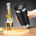 New Arrival 16oz Outdoor Stainless Steel Vacuum Insulated Beer Pint Glass Tumbler Mugs with Built-in Bottle Opener