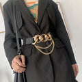 Custom Women's Day Button Decorative Knotted Waist Belt With Suit Jacket Dress Waist Versatile Belt