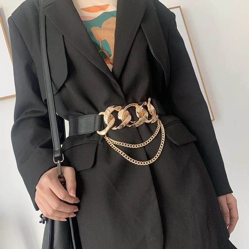 Custom Women's Day Button Decorative Knotted Waist Belt With Suit Jacket Dress Waist Versatile Belt
