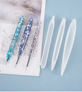 Early Riser Creative DIY Resin Epoxy Ballpoint Pen Silicone Mold for Homemade Stationery Office Supplies Cake Tools