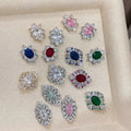 Gaoding Luxury 2025 3D Nail Accessories Sparkle Diamond Crystal Zircon with Retro Pigeon Egg Palace Armor Look Nail Rhinestones