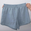 Multi Color Leisure Summer Women Custom Plain Soft 100% Stone Washed Linen Sleepwear Unisex Pajamas Pure Linen Trousers Shorts
