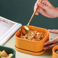 Food Grade Silicone BPA Free Reusableble Food Container Microwave Fresh-Keeping Lunch Bento Box With Lids