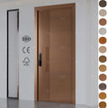 China Top Pivot Door Manufacturers Premium Brown Vertical Front Pivot Door Modern External Entrance Composite Pivot Door
