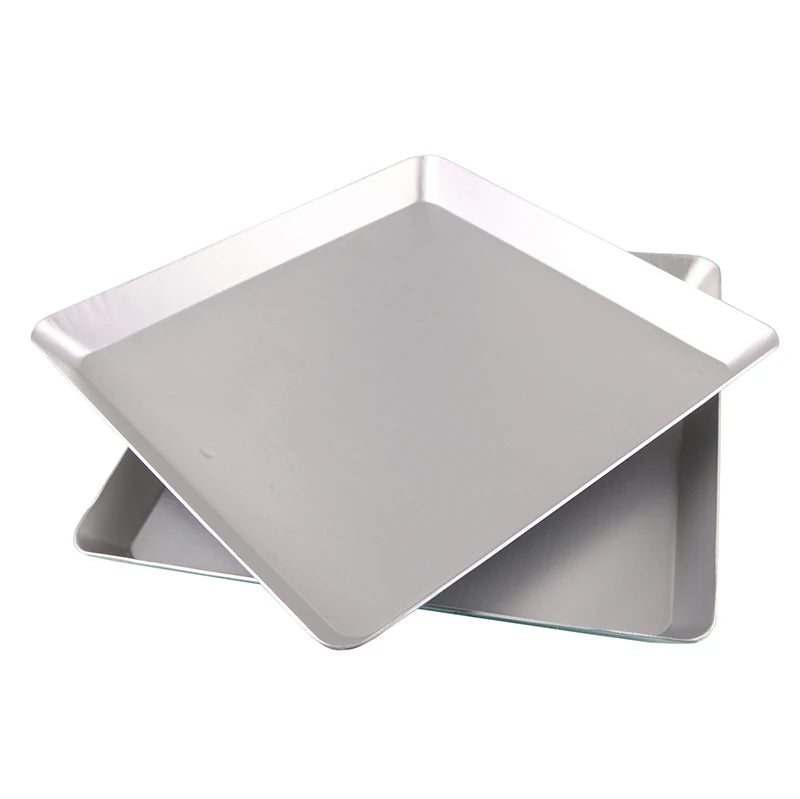 Anodised Aluminum Alloy Metal Pizza Pan Square Pizza Baking Tray
