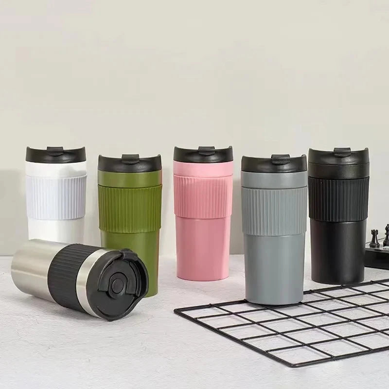 16oz French Press Coffee Travel Mug Stainless Steel Insulated Tea Cup With Filter