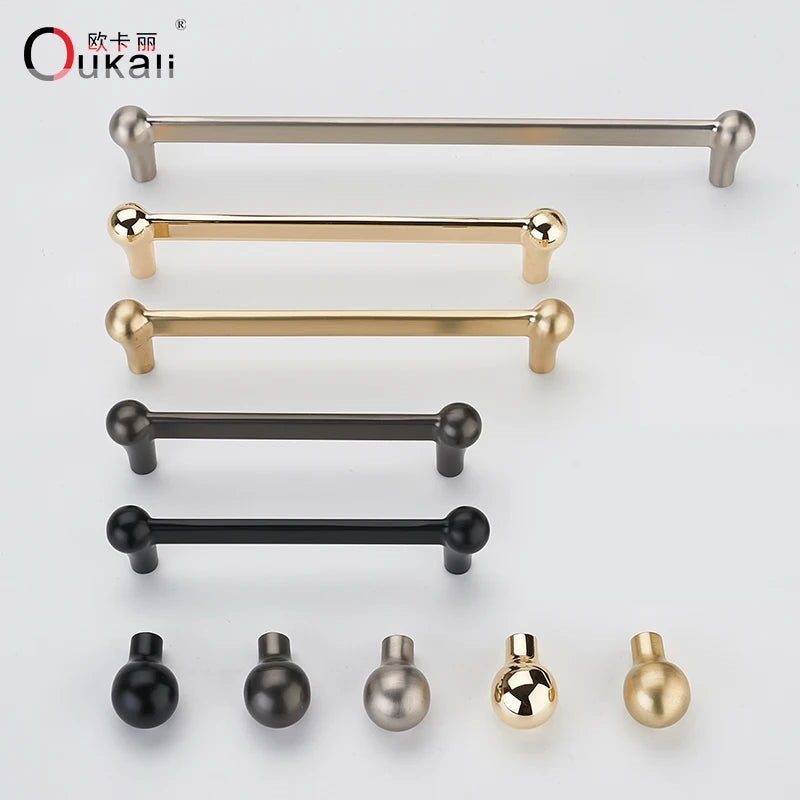 Oukali Furniture Cupboard Drawer Pull Handle Bedroom New Kitchen Knobs Cabinet Door Cupboard Furniture Handles & Knobs