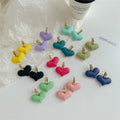 Latest Fashion Colorful Heart Pendant Macaron Color Summer Party Best Friend Sweet Love Earrings Heart Jewelry for Women Girls