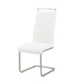 2025 Modshop Monaco Modern Design Dining Chair Elegant PU Leather 17 Inch Steel Free Sample Y Grey Backrest for Home Gym