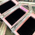 Wholesale 0.03 Dark Fluffy Matte Black Lash Extensions Tray Private Label Cashmere Individual Volume Lash Extension