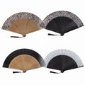 Ladies Folding Hand Fan Foldable Chinese Vintage Bamboo Silk Fan Suitable for Dance Hot Flash Church Decoration Music Festival
