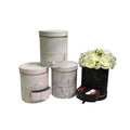 Best Selling Marble Pattern Round Box Wholesale Cardboard Flower Boxes with Drawer Glossy & Matt Lamination Printing Handling