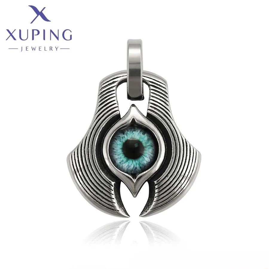 34344 XUPING JEWELRY Trendy Simple Dainty Custom Stainless Steel Eyes Shape Series Men Fashion Jewelry Pendant