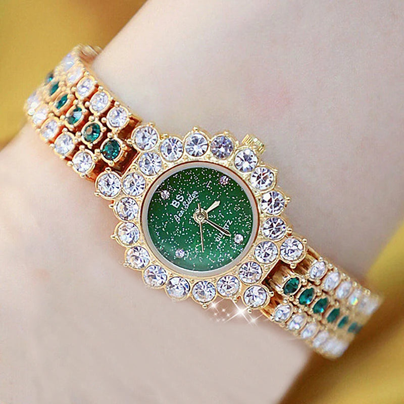 BS 1580 Lady Watch Hot Sale Wristwatches Fashion Ladies Diamond Bracelet Casual Full Steel Waterproof Women Watches Gift