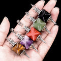 Wholesale Merkaba Crystal Pendulum Ornament Chain Carved Divination Tool for Psychics OEM/ODM Custom Logo Acceptable