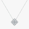 Classic Flower Water Drop 5A CZ Necklace Wedding Jewelry 925 Sterling Silver Sparkling Luxury Pendant Necklace for Women