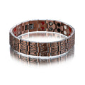 New Arrival Titanium Jewelry Magnetic Bracelets Men Vintage Personality Tree Pattern Double-row Arthritis Red Copper Bracelet