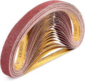 24pcs-set 24sets-ctn 1*30 Inch Sanding Belts for Belt Sander Aluminum Oxide 60 80 120 150 240 400 Grits Abrasive Tools