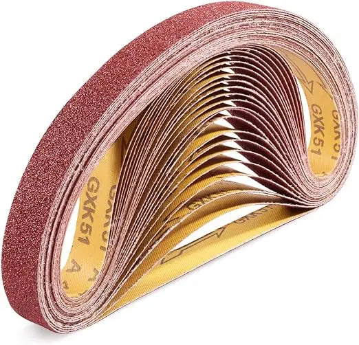 24pcs-set 24sets-ctn 1*30 Inch Sanding Belts for Belt Sander Aluminum Oxide 60 80 120 150 240 400 Grits Abrasive Tools