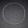 Silver 925 Original Brilliant Cut Diamond Test Past All 3mm D Color Moissanite 3 Claws Tennis Necklace for Wedding Fine Jewelry
