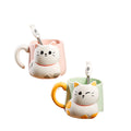 3D Cute Cat Mug Hand Painted Ceramic Tumbler High End Office & Home Breakfast Cup for School & Coffee Colorful Cartoon Water Cup