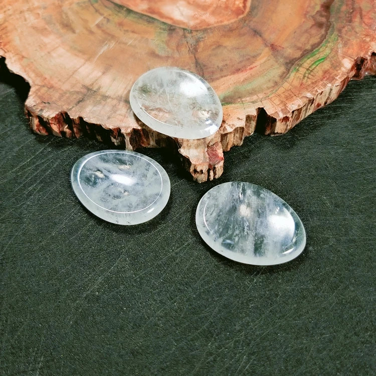 HZ Clear Quartz Worry Stones Multi Stones Available Crystal Healing Relax Stones
