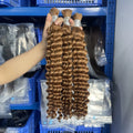 Salon Grade Braiding Hair Extensions Wholesale Bulk Human Hair for Boho BraidsBurmese Curly Hair No Weft Construction