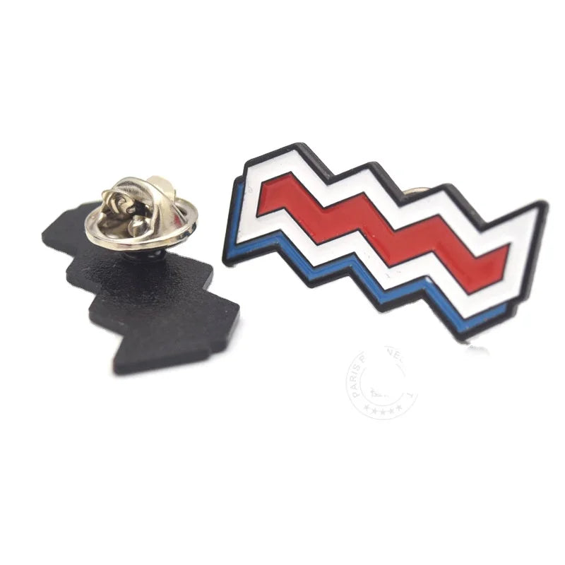 Soft Enamel Wave Lapel Pin  Furry Enamel Pin Tie Tack Lapel Pin Manufacture Wave Design Brooch