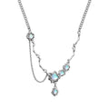 High Grade Moonlight Stone Water Drop Necklace for Female Sweet and Cool Clavicle Chain Ins Trendy Spicy Girl Neckchain
