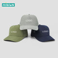 Custom 5-Panel Polyester/Cotton Mesh Fabric Waterproof Sporty Unisex Baseball Cap Hand Embroidery Laser-Cut Holes Grey Dad Rope