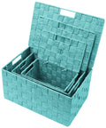 Wholesale Eco-Friendly Multifunction Polypropylene Woven Storage Basket Set with Customized Color for Household and Toy Storage