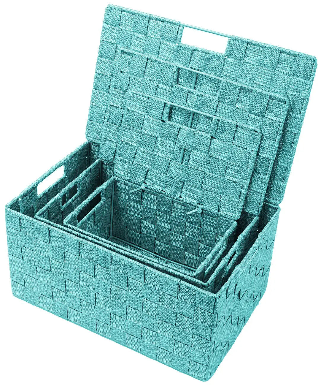 Wholesale Eco-Friendly Multifunction Polypropylene Woven Storage Basket Set with Customized Color for Household and Toy Storage