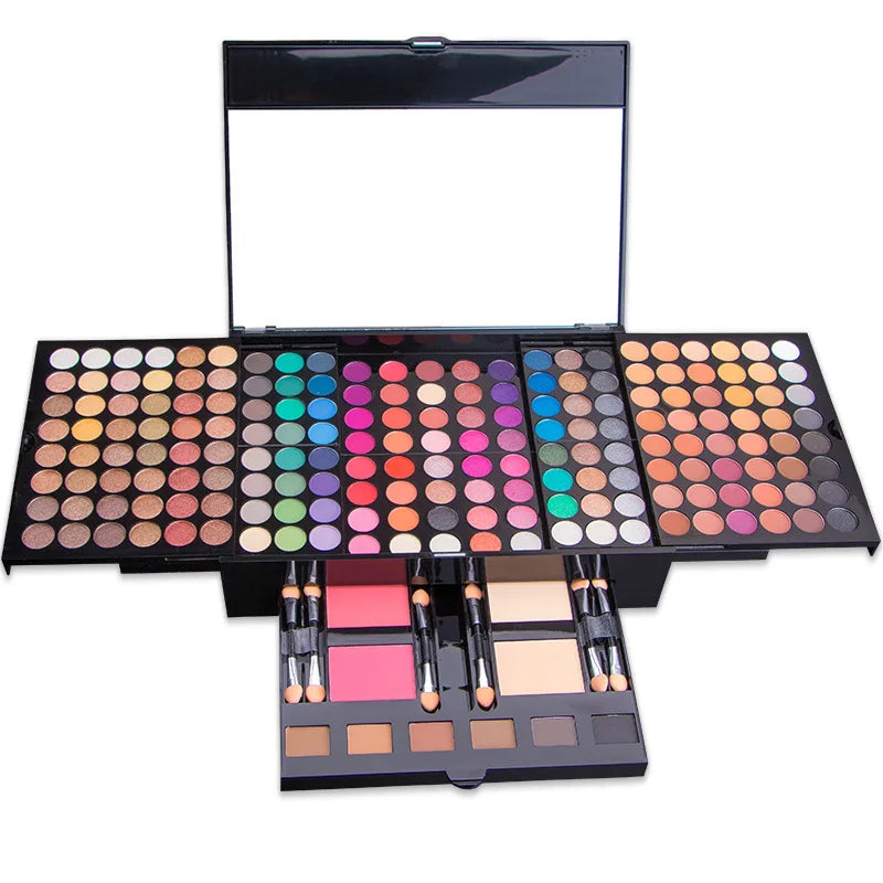 Waterproof 194 Color High Pigment Cosmetics Eyeshadow Palette Case for Makeup Kit Professional Eye  All in One Makeup Kit