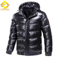 Fengway OEM Men's Thick Bubble Coat High Street Waterproof Windproof Winter Hooded Puffer Jacket Zipper Closure Custom Printing