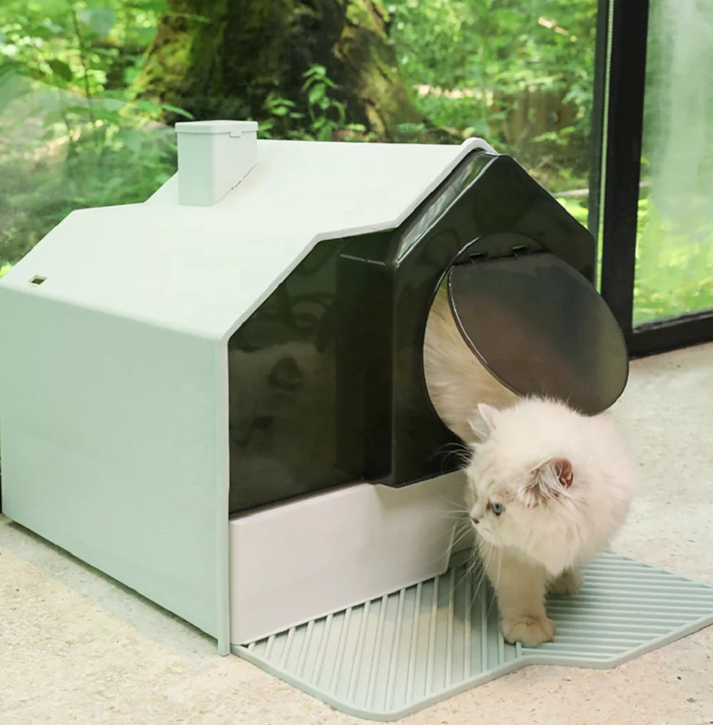 Drop Shipping Deodorant Chimney Cat Litter Box Fully Enclosed Drawer Type Oversized Cat Toilet Anti-sand Cat Litter Box