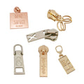 Manufacturers Design Engraved logo Custom Metal Zipper Puller Slider for Bags Clothing