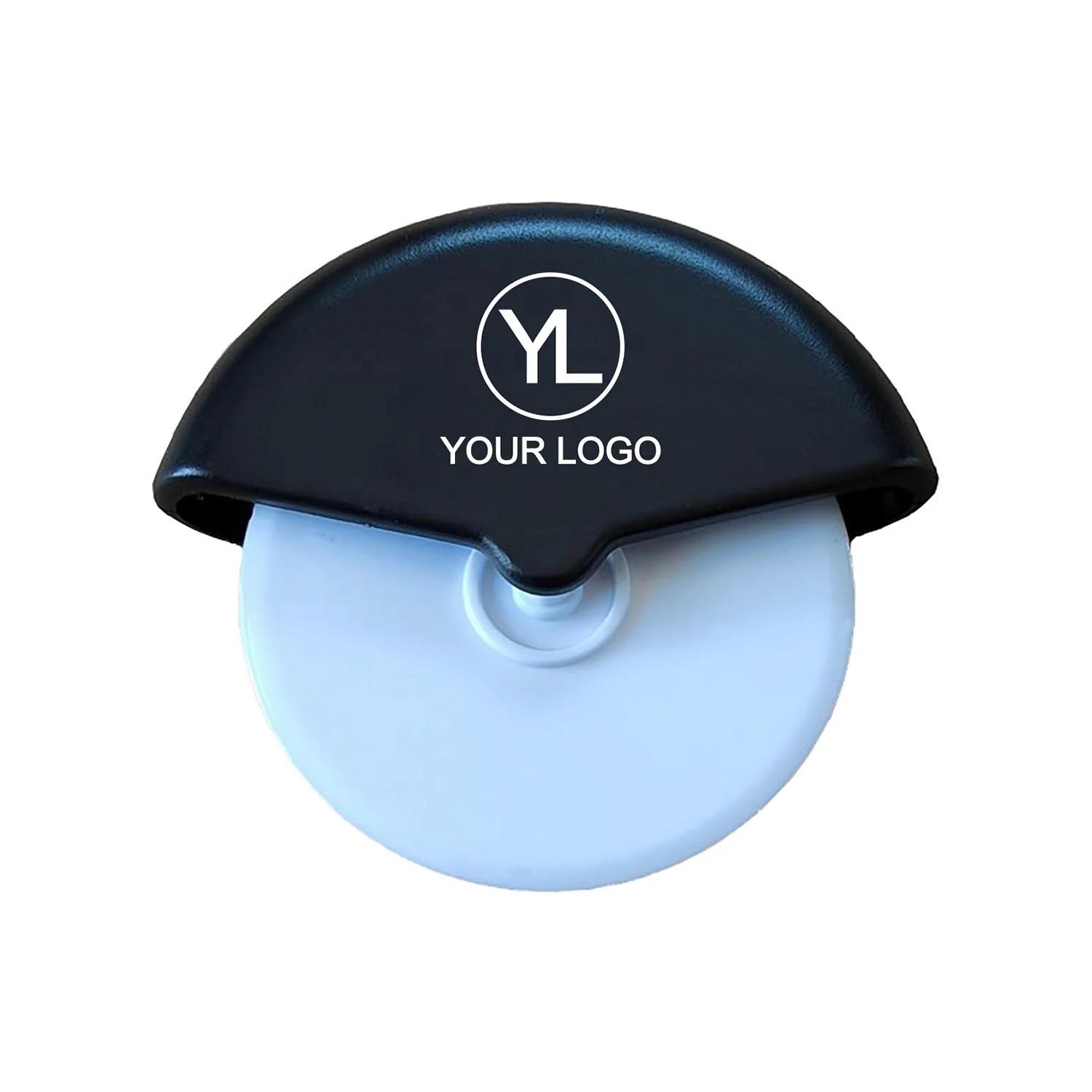 Custom Logo Round Plastic Pizza Cutter Wheel for Restaurant Giveaways and Food Promotions