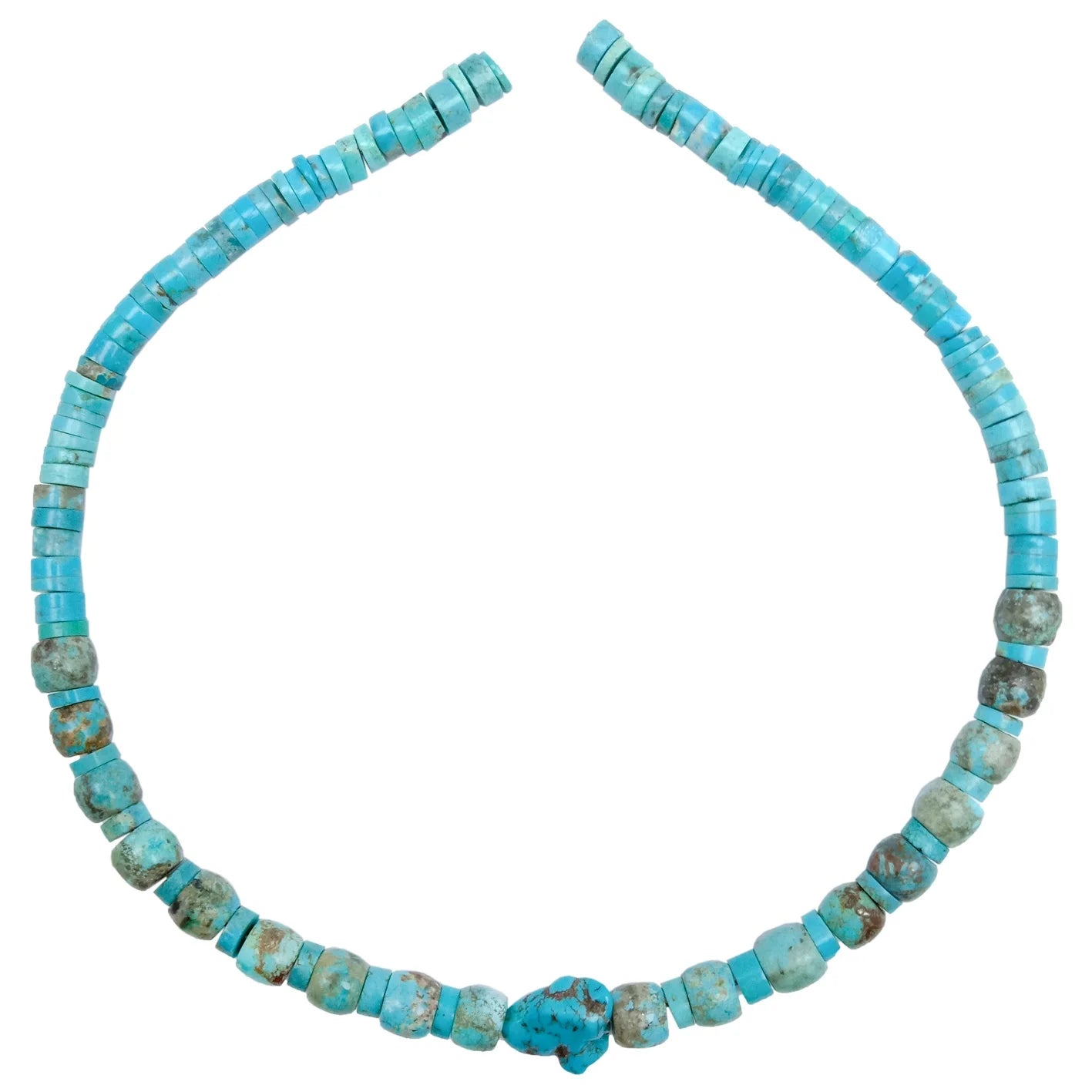 Natural turquoise blue Chunky Necklace Unique Gifts for Women native jewelry